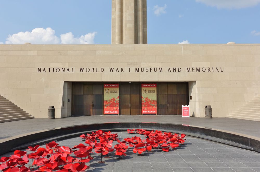 Building sign of National World War I Museum and Memorial