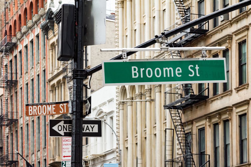 Street sign of Broome Street