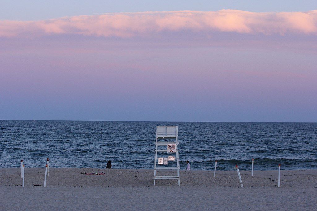 Colorful sunset at Cooper's Beach