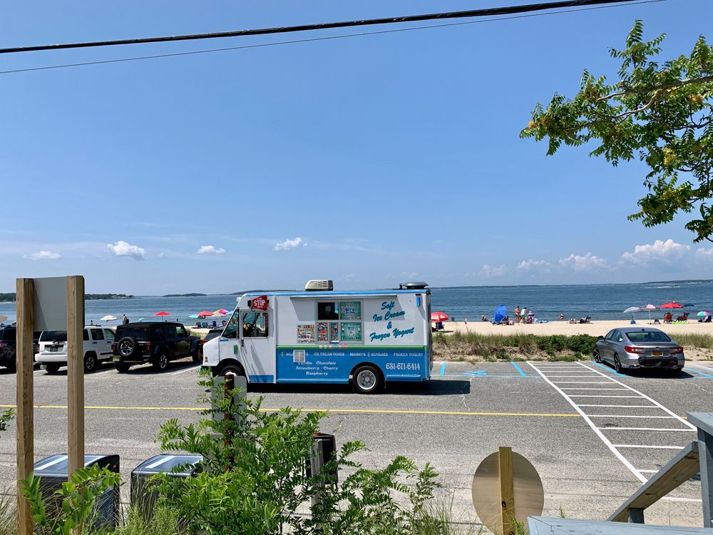 An ice cream truck at Foster Memorial Beach