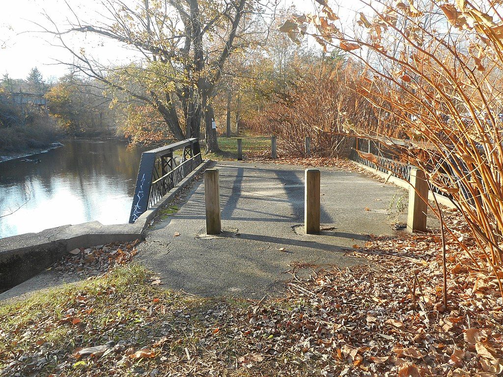 A bridge over the waters of Paul T Given County Park