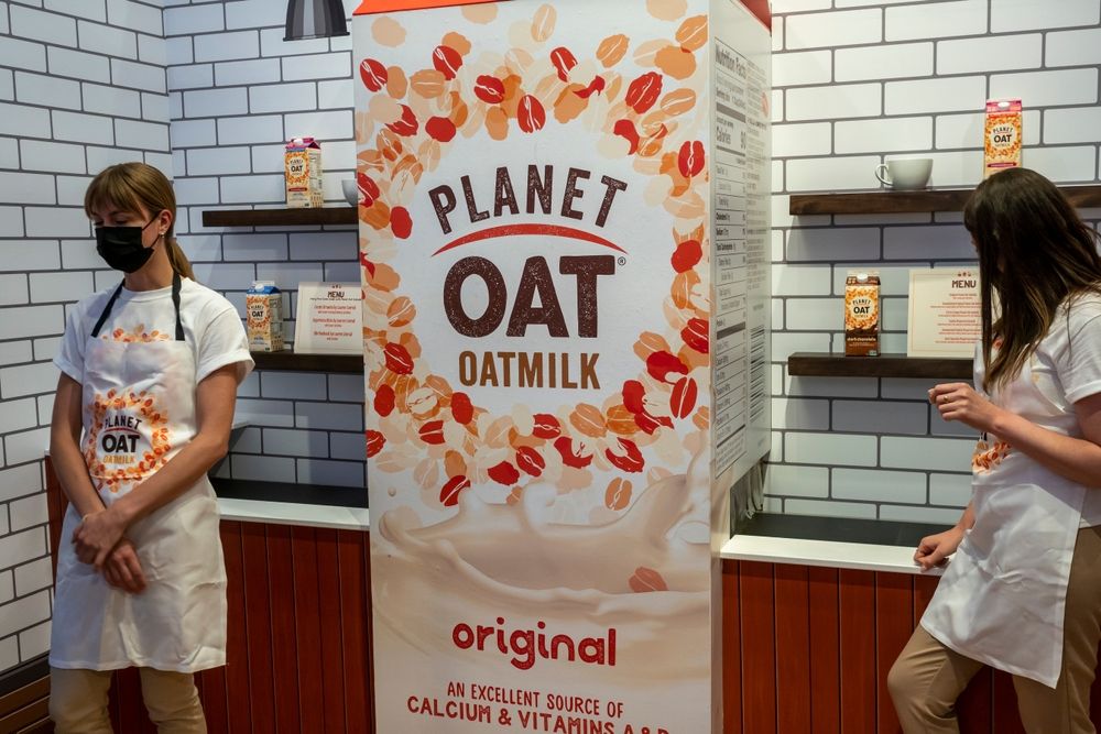 Oat milk store pop-up