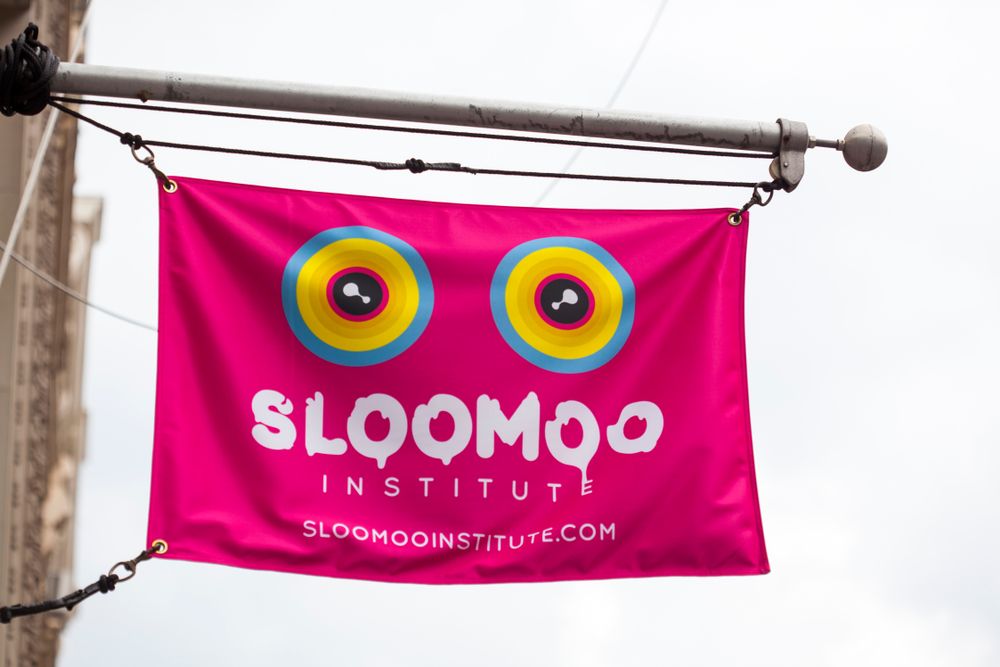 Signage of Sloomoo Institute
