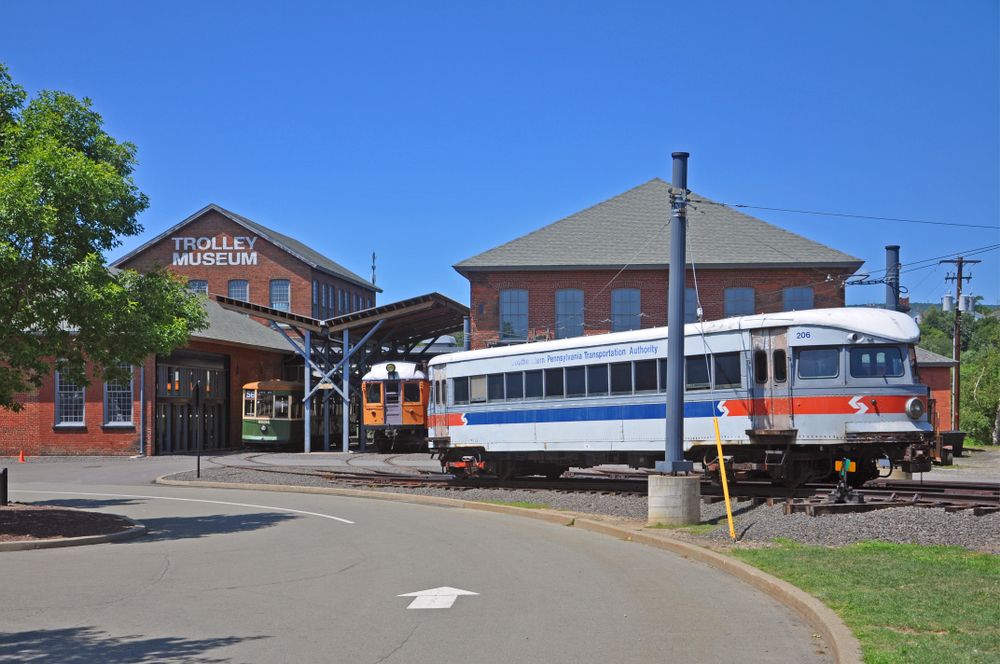 Exterior of the Electric City Trolley Museum