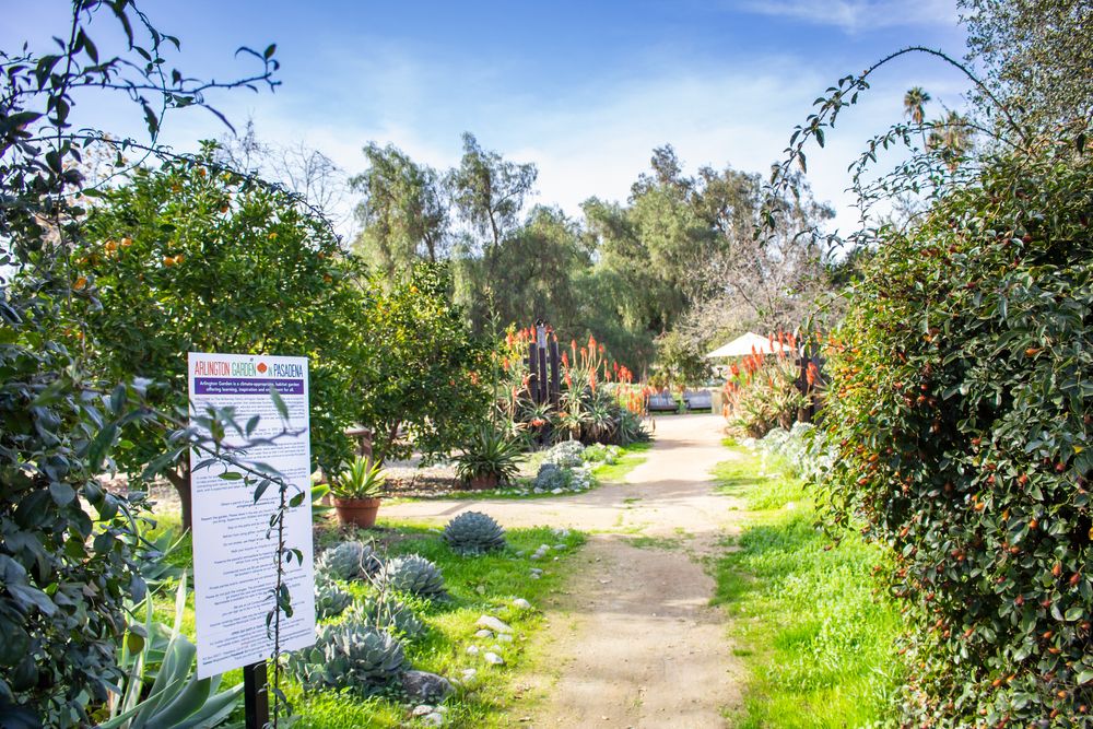 A walkway at Arlington Garden in Pasadena