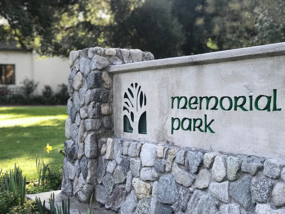 Sign in Memorial Park