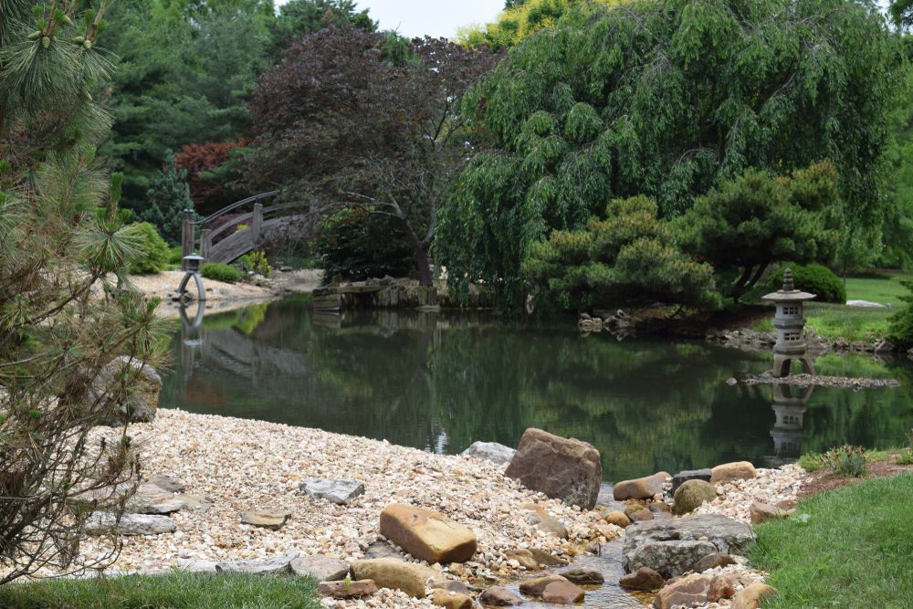 Scenic view of the quiet Mizumoto Japanese Stroll Garden
