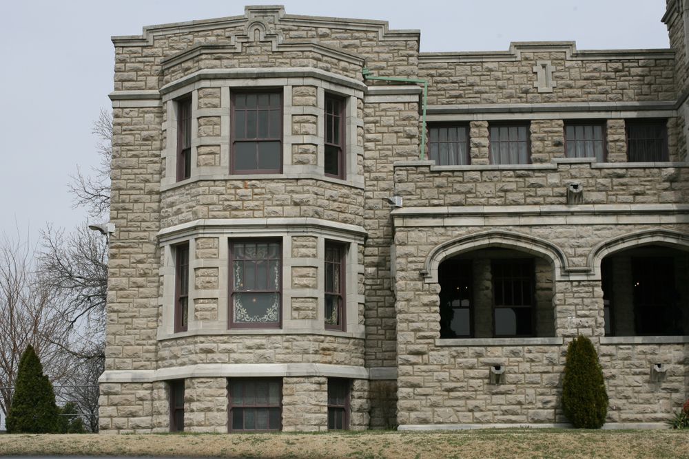 Half of Pythian Castle's exterior