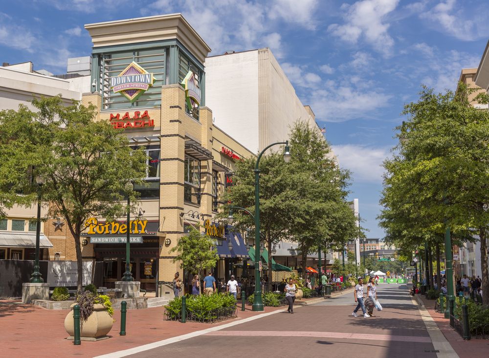 Shops along Downtown Silver Spring