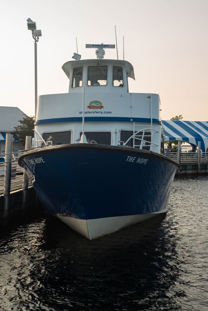 Front view of the Shepler's Mackinac Island Ferry