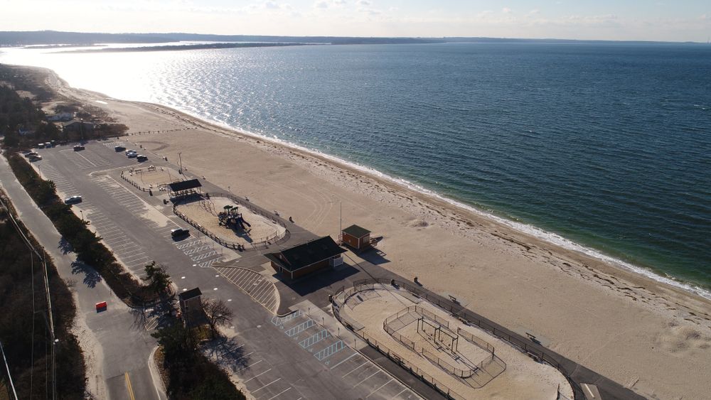 Aerial view of West Meadow Beach