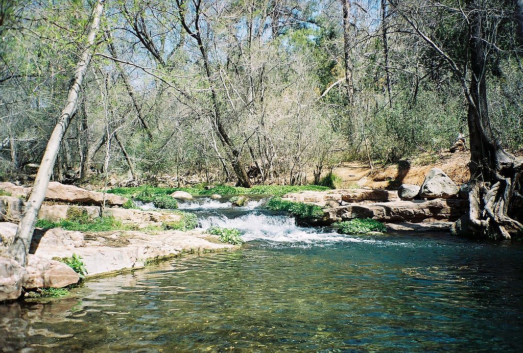 Downstream of Fossil Creek waterfall