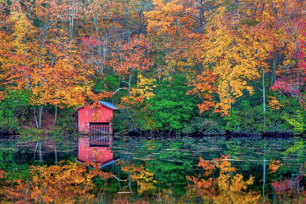 Boathouse in DeSoto Falls