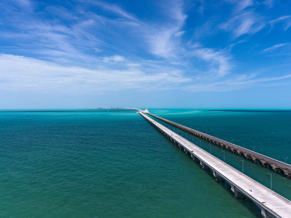 View of Progreso Pier in Mexico
