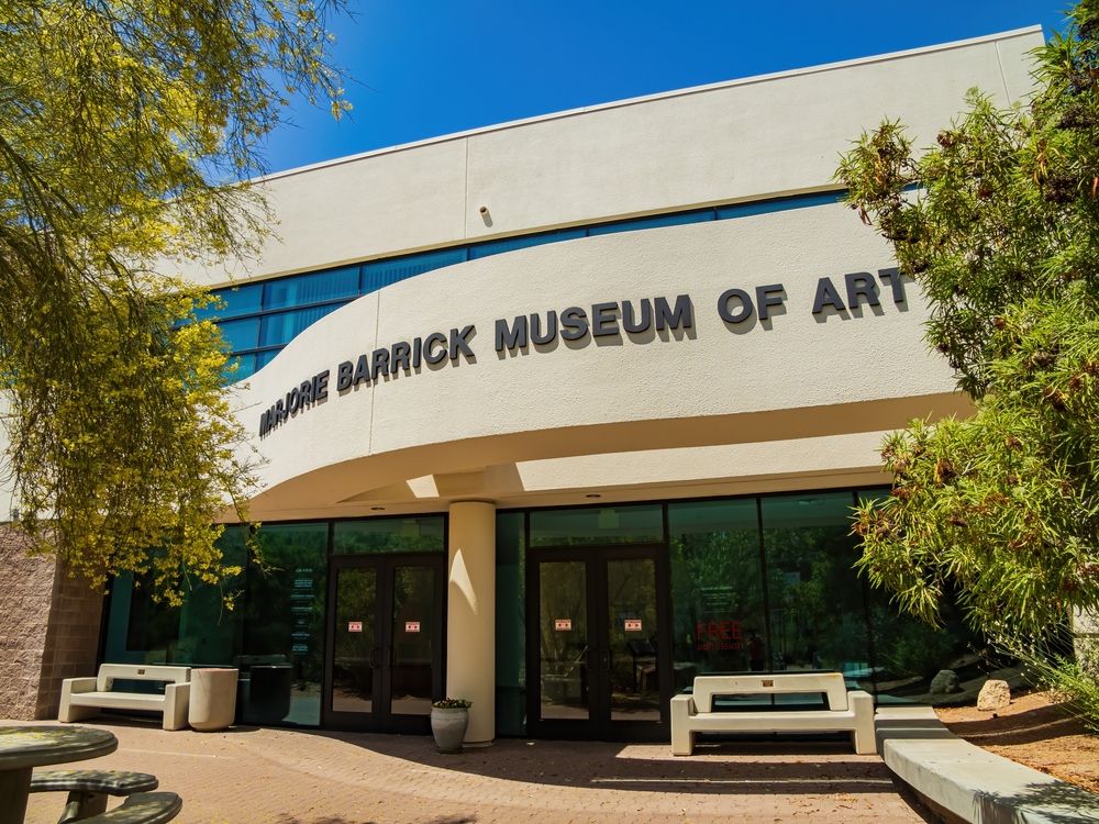 Exterior of the Marjorie Barrick Museum of Art