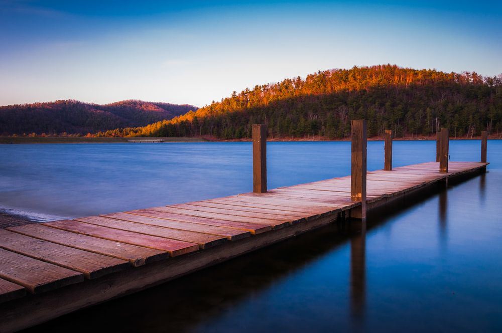 Fishing dock at Lake Arrowhead Recreation Park