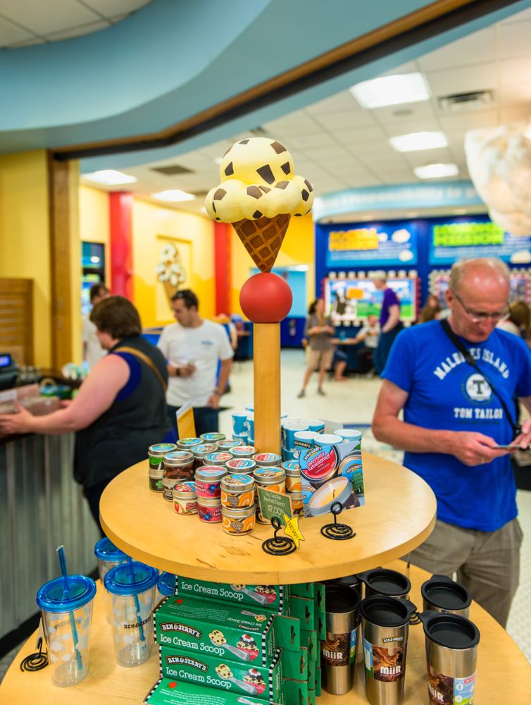 Gift shop at Ben & Jerry's Waterbury Factory