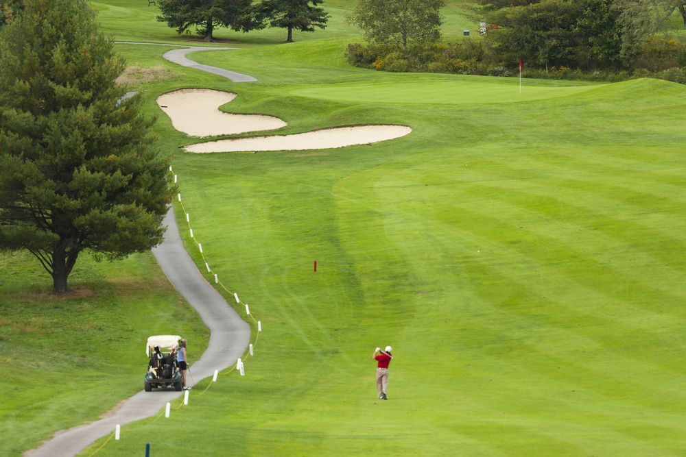 A golfer at Stowe Country Club