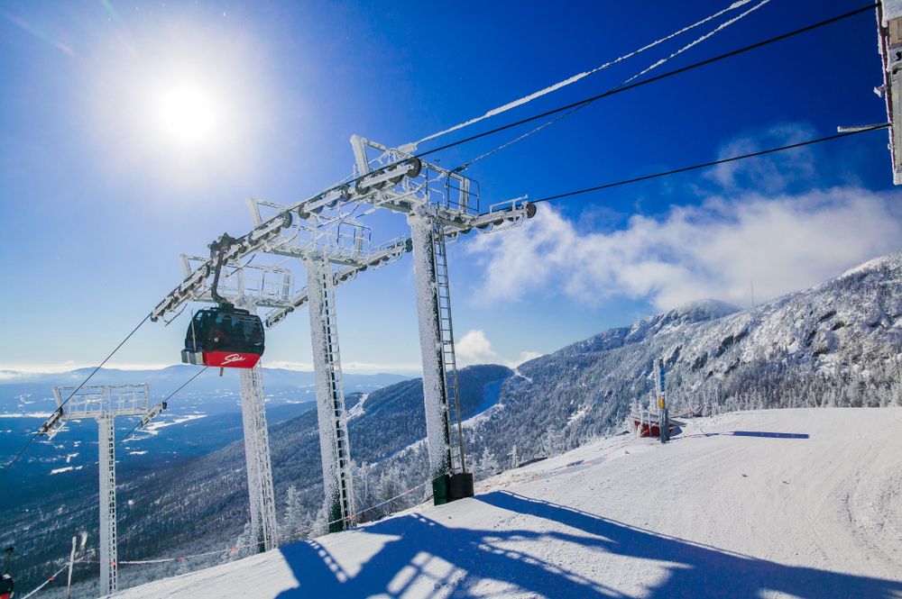 Ski gondolas at Stowe Mountain Resort