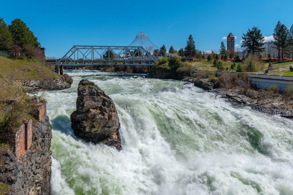 The waters of Spokane Falls