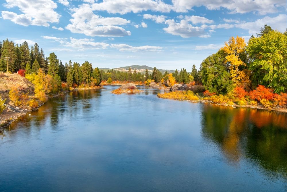 The waters of Spokane River