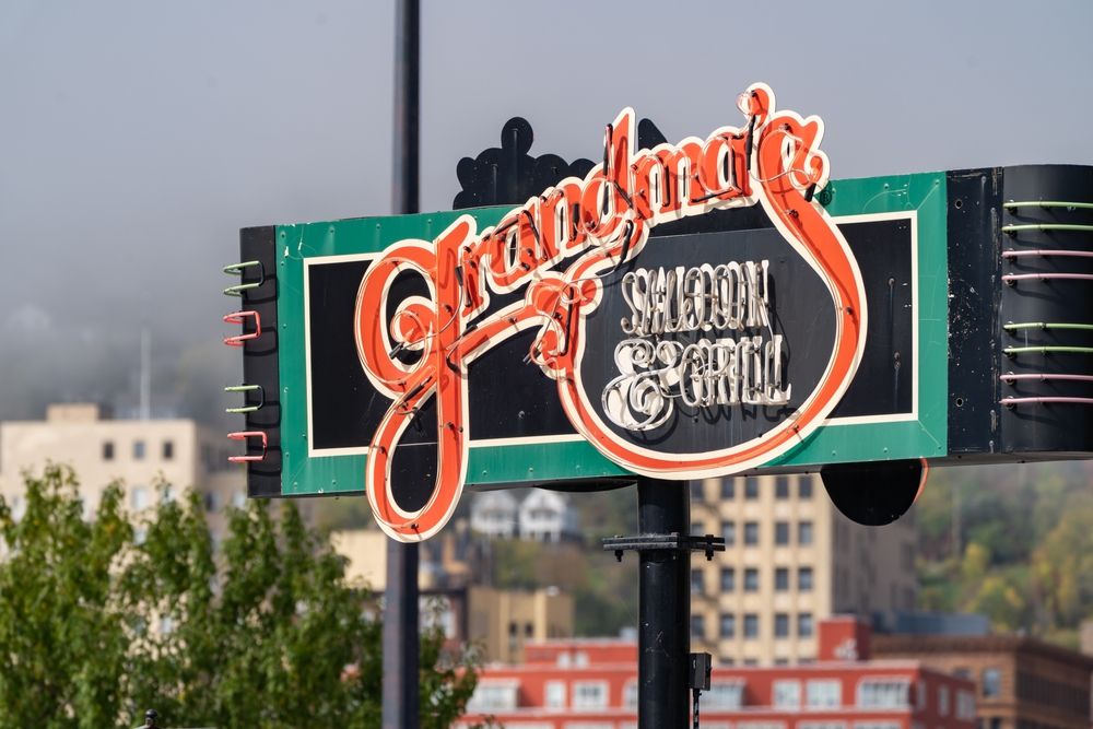 Restaurant signage at Canal Park