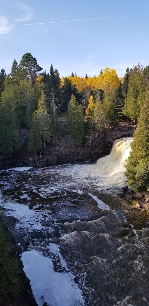 Aerial view of Gooseberry Falls