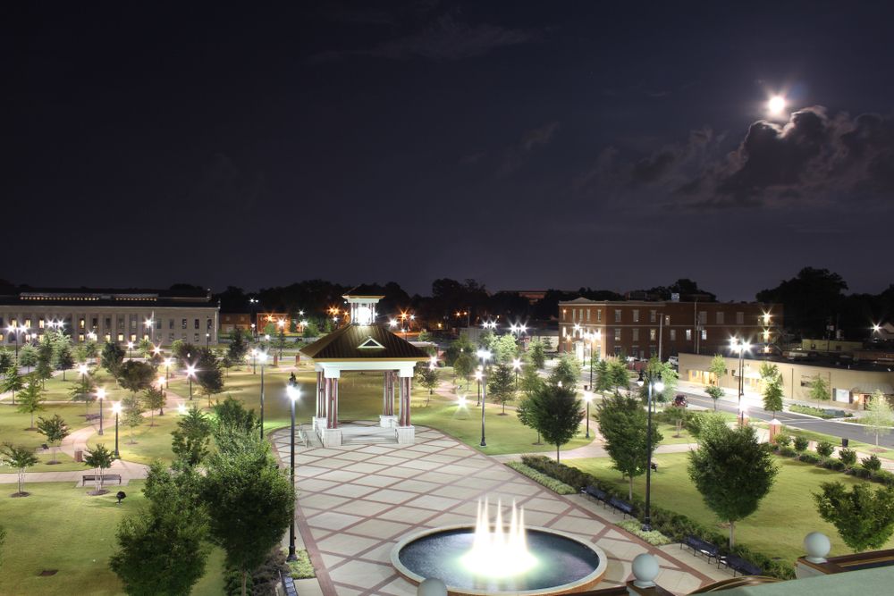 Aerial view of Government Plaza