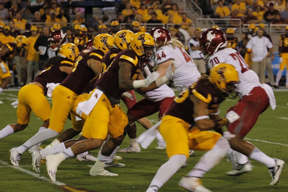 A football game at Sun Devil Football Stadium