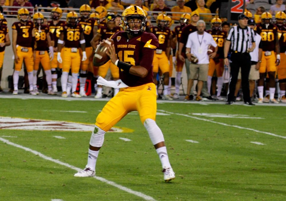 Quarterback player at Sun Devil Football Stadium