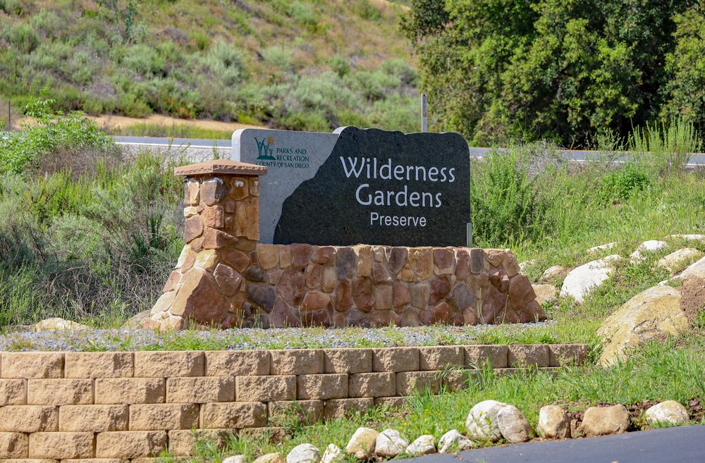 Welcome sign of Wilderness Gardens Preserve