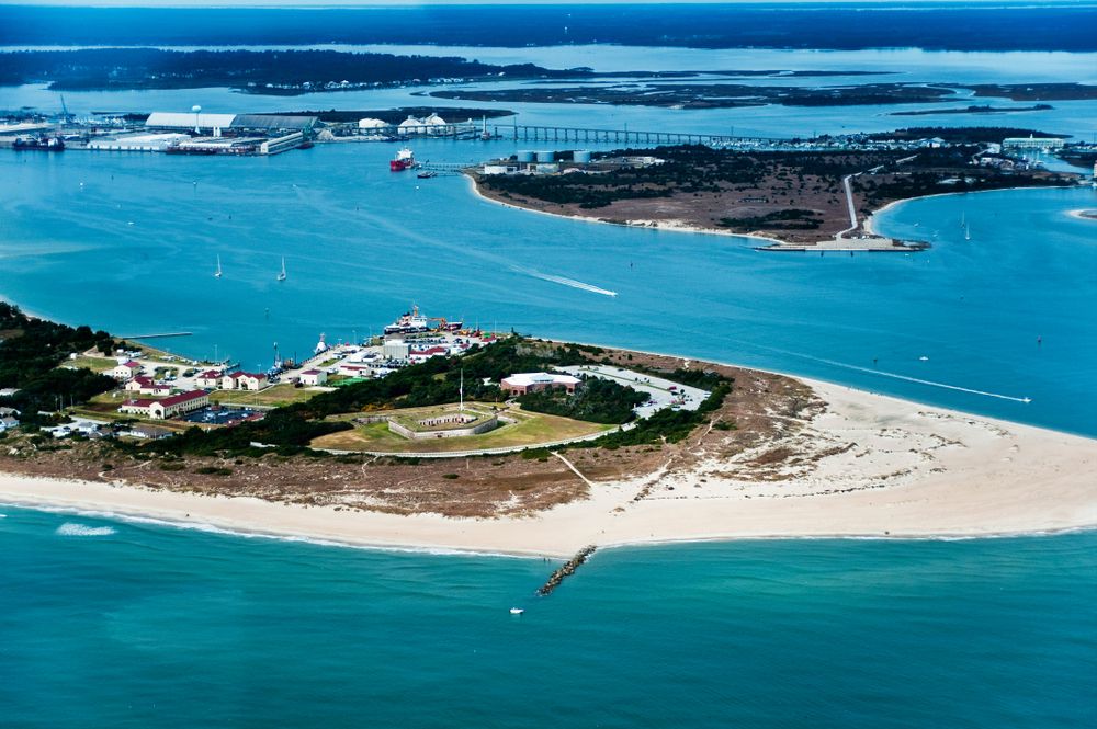 Aerial view of Radio Island