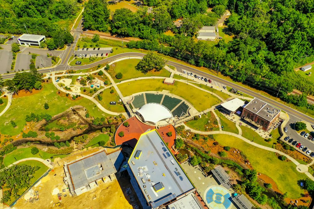 Aerial view of Cascades Park