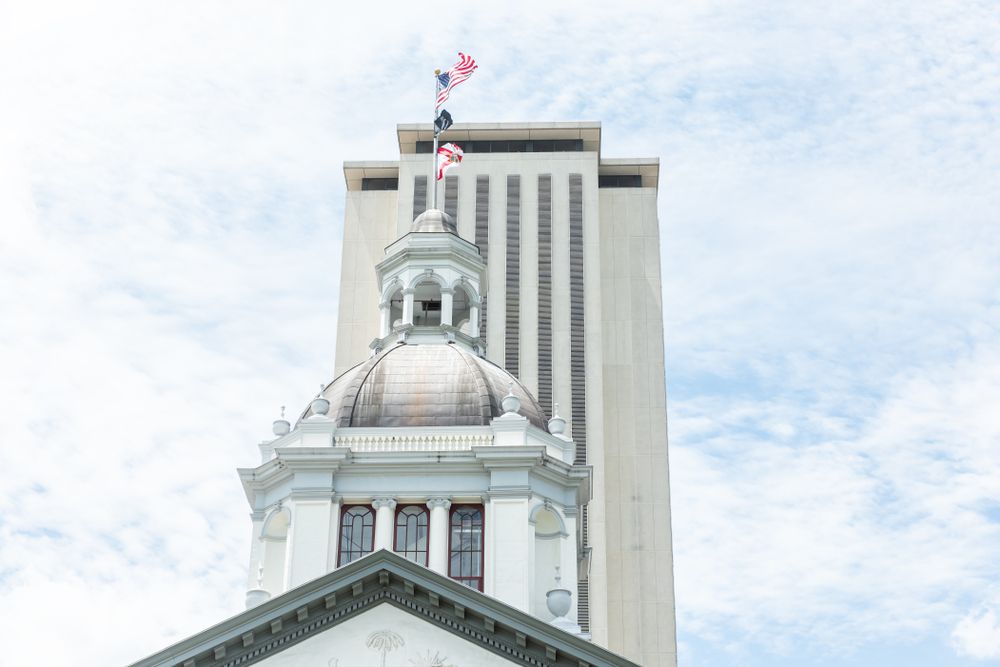 View of Florida Historic State Capitol Museum's dome roof