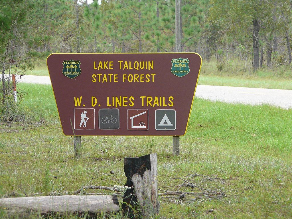 Welcome sign of Lake Talquin State Forest