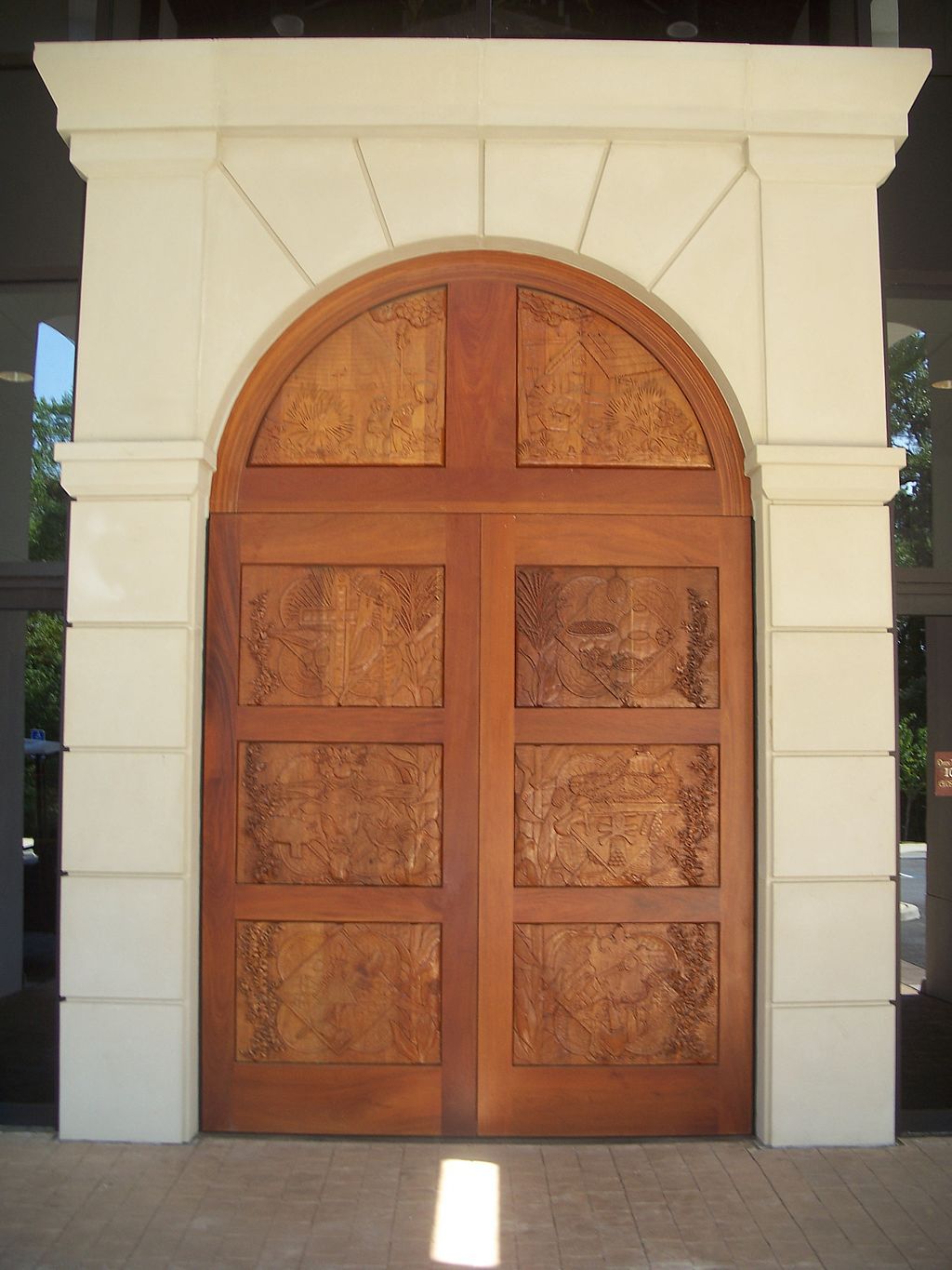 A wooden door at Mission San Luis de Apalachee