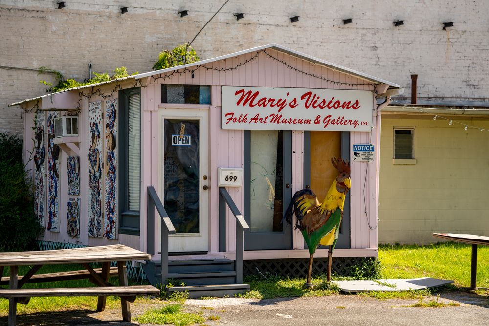 Exterior of a gallery at Railroad Square Art District