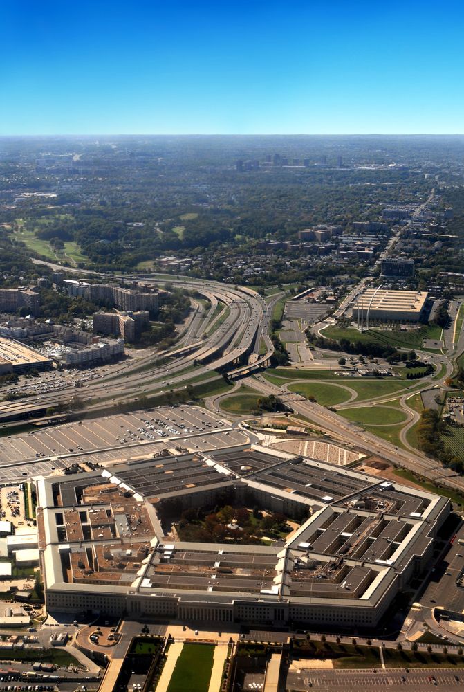 Bird's eye view of the Pentagon