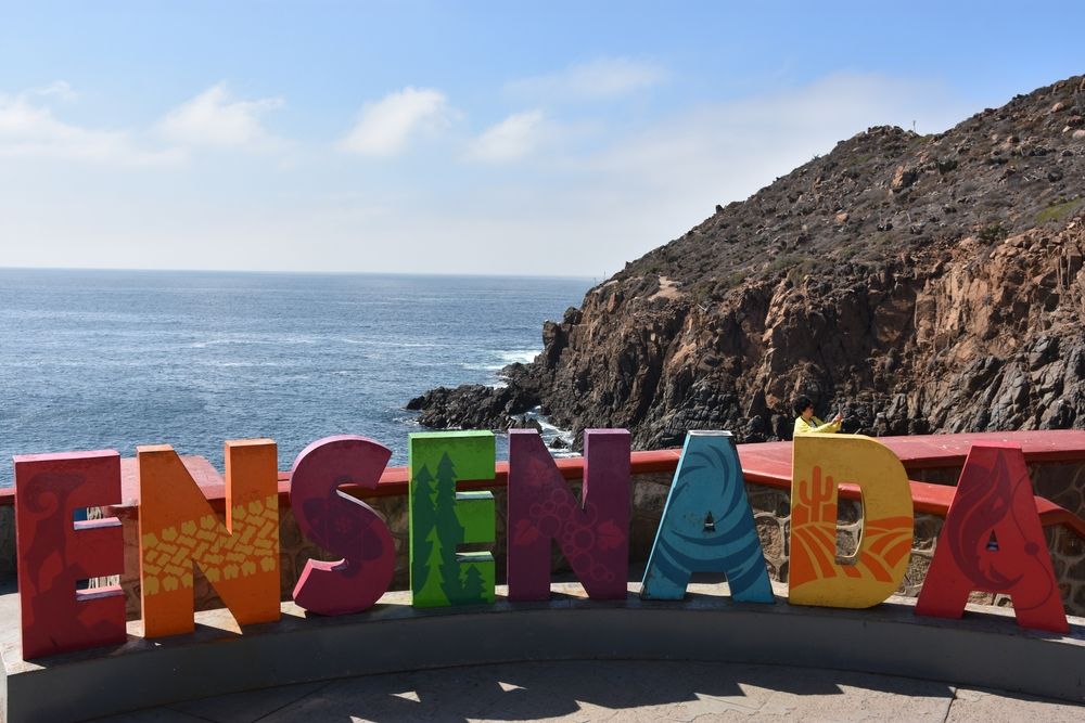 Colorful name sign of Ensenada