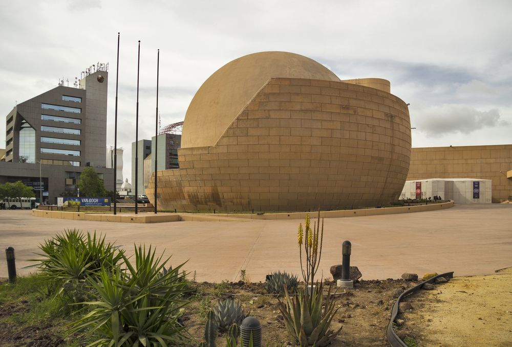 Back details of Spherical Tijuana Cultural Center's exterior