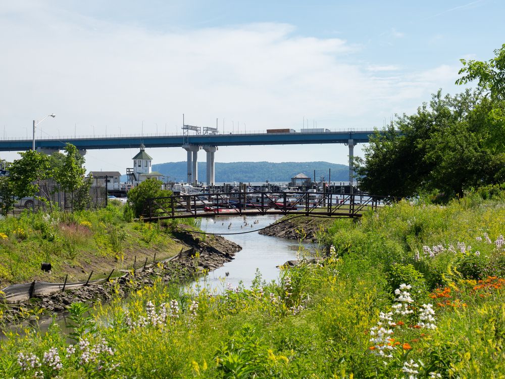 The view from Scenic Hudson Riverwalk Park