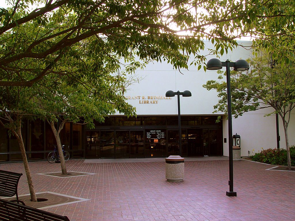 Exterior of the Grant R. Brimhall Library