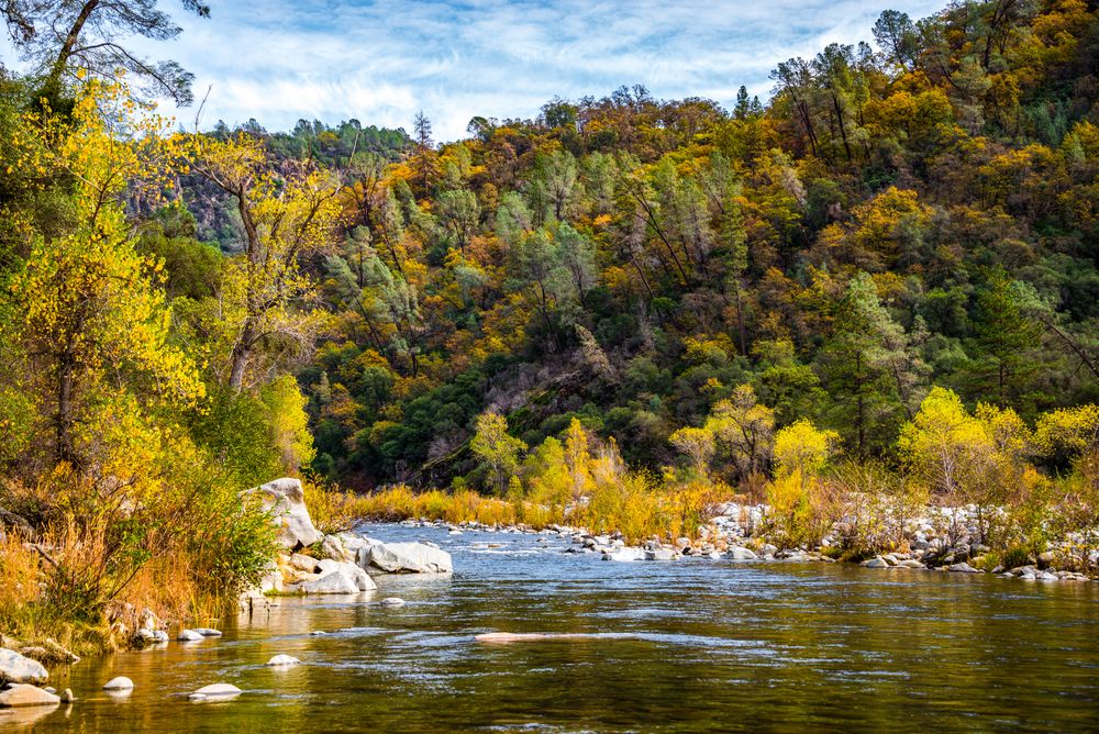 Scenic view of South Yuba River in Nevada