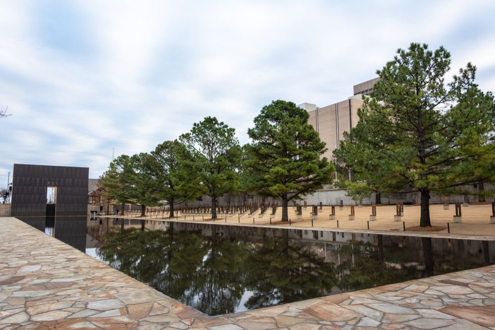 Reflecting pool of Oklahoma City National Memorial Museum