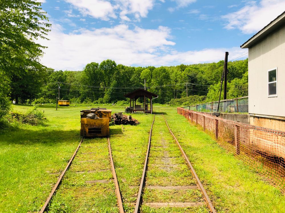 Train tracks at No. 9 Coal Mine & Museum