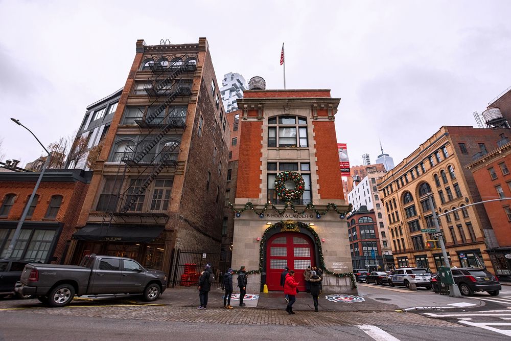 Front view of Firehouse, Hook & Ladder Company 8.