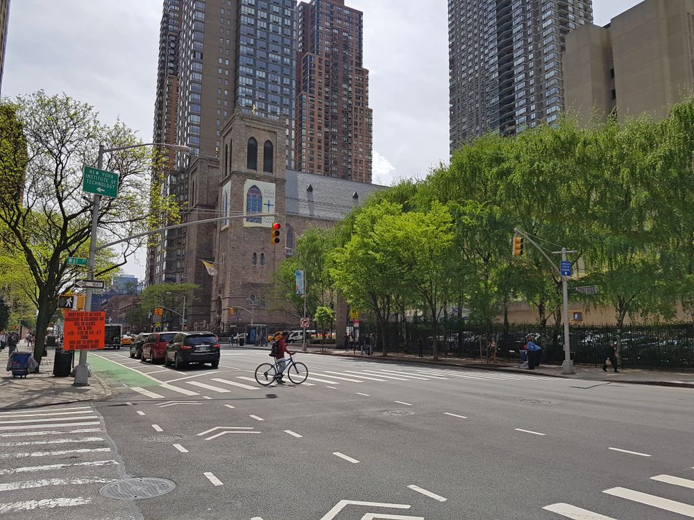 St. Peter's Roman Catholic Church view along the street.