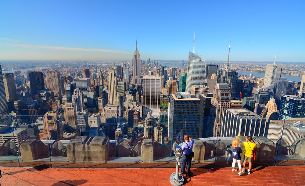 View of New York skyscrapers from Top of the Rock