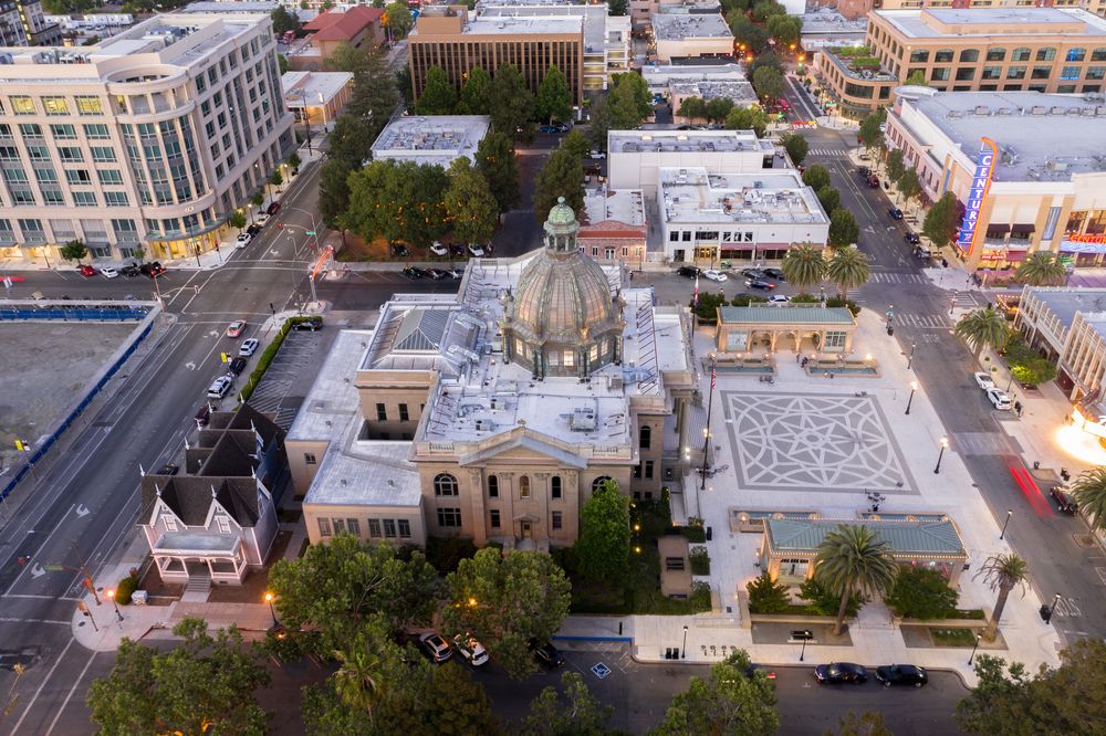 Aerial View of San Mateo County History Museum