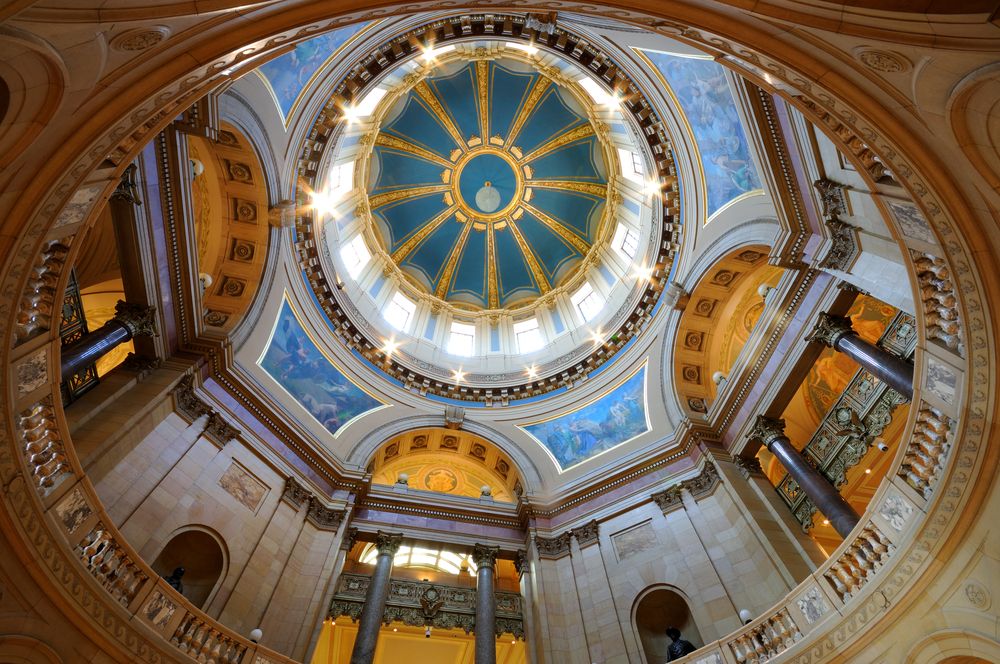 Beautiful ceiling of Minnesota State Capitol